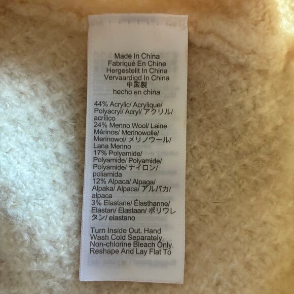 J. Crew Odette Sweater Lady Jacket Cream Alpaca Wool Jewel Buttons Size M - Picture 5 of 6